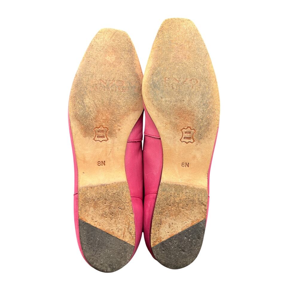 💗Enzo Angiolini Sz 8N Pink Loafers Slip-On Flats Minimalist Chic Y2K Workwear - Picture 7 of 9